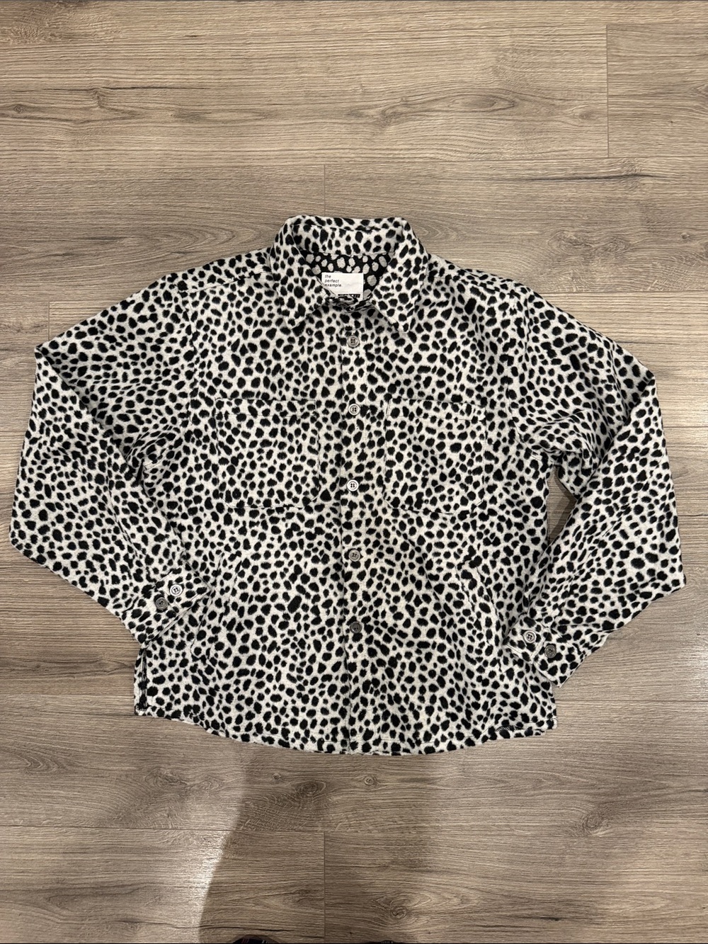 EPTM Dalmatian Print Button Up Fleece Jacket Men’s Size Medium